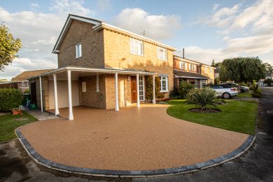Spring Taupe resin bound driveway installed by DS Building Services in Doncaster